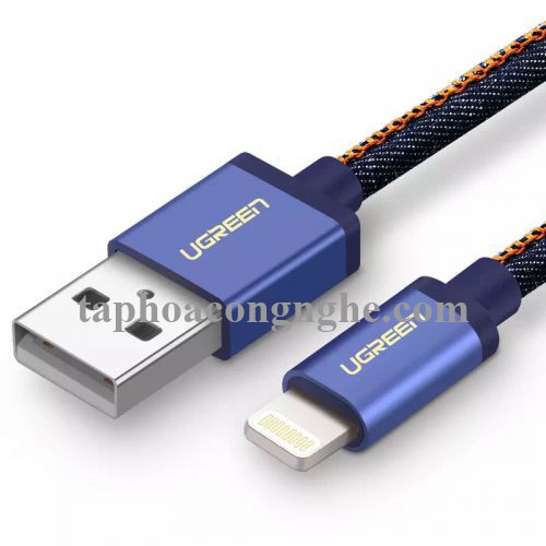 Ugreen 40339 0.5M màu Xanh Cáp Lightning sạc + truyền dữ liệu cho iPhone US199 30040339